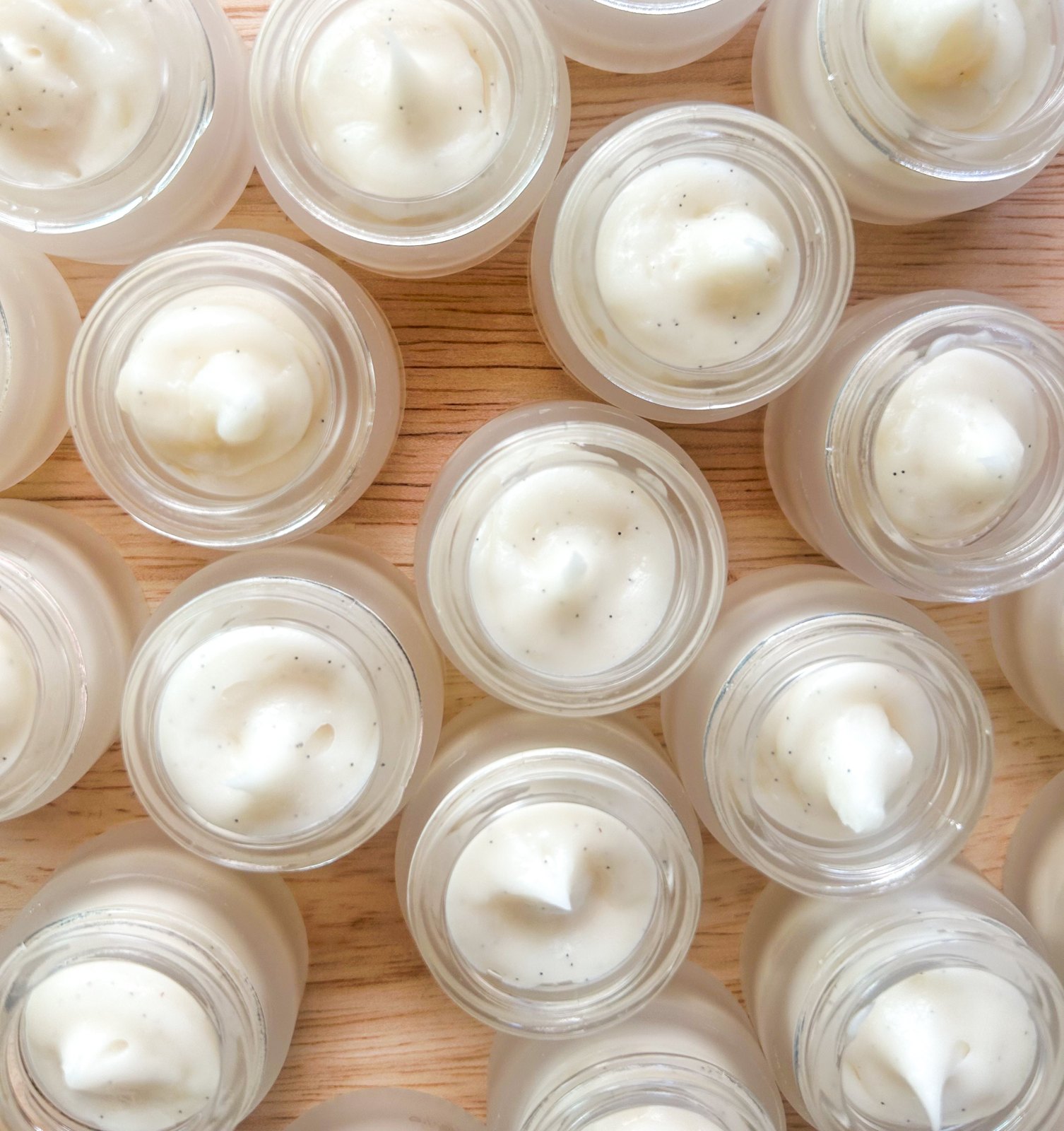 Open jars of HydroTallow tallow balm, whipped and ready to scoop